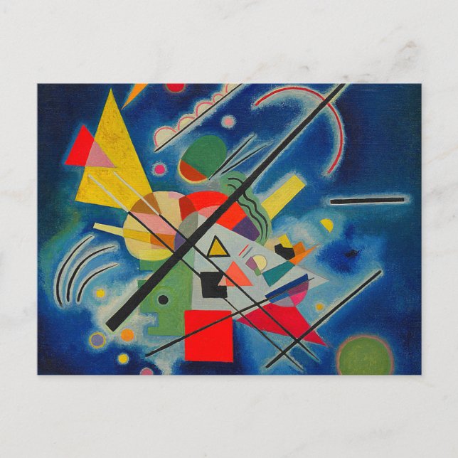 Carte Postale Tableau bleu de Wassily Kandinsky (Devant)