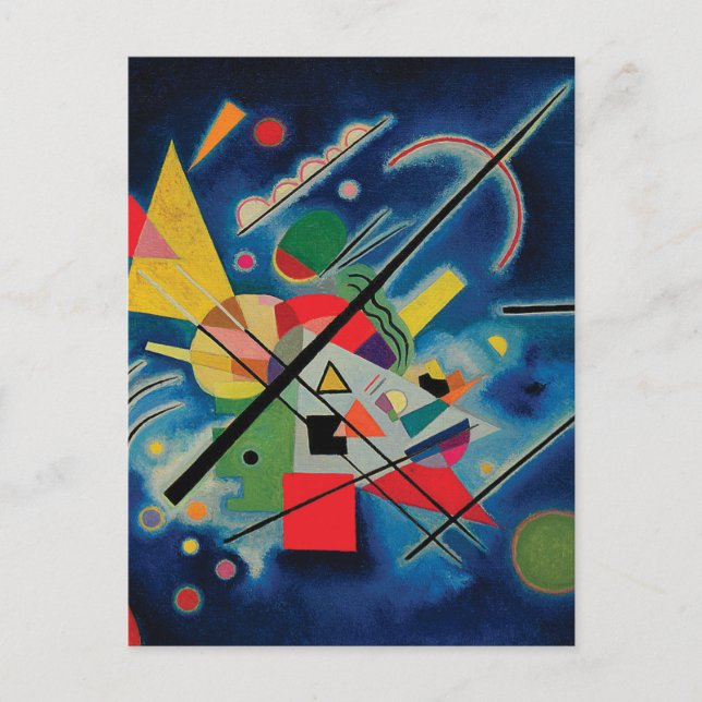 Carte Postale Tableau bleu de Wassily Kandinsky (Devant)