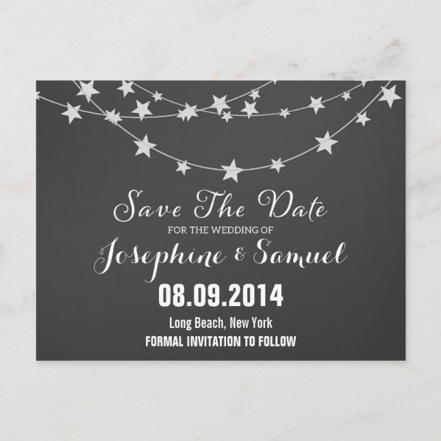 Carte Postale Tableau De Bord Enregistrer La Date Annonce (Devant)