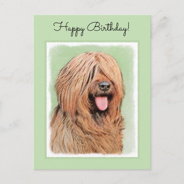Carte Postale Tableau de bord - Joli art original chien (Devant)