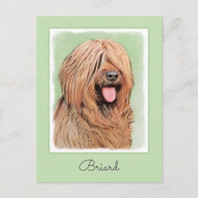 Carte Postale Tableau de bord - Joli art original chien (Devant)