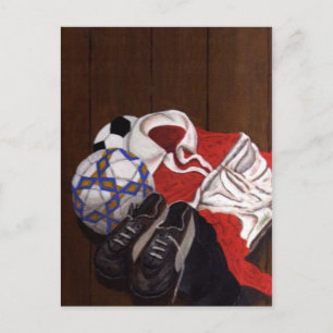 Carte Postale Tableau de football vintage