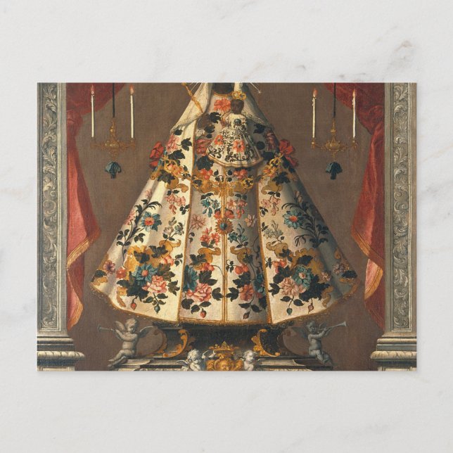 Carte Postale Tableau de Madonna noire 1745 (Devant)