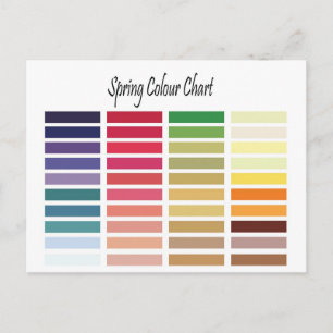 Carte Postale Tableau des couleurs du printemps