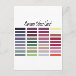 Carte Postale Tableau des couleurs été