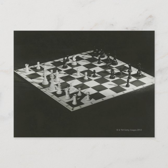 Carte Postale Tableau des échecs (Devant)