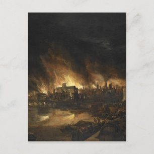 Carte Postale Tableau du grand incendie de Londres, 17ème siècle