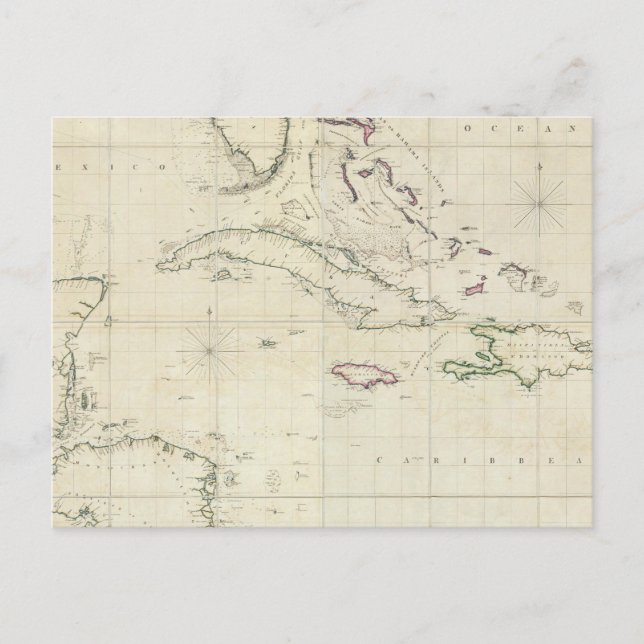 Carte Postale Tableau général des Antilles (Devant)