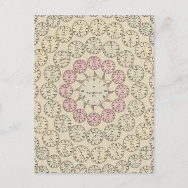 Carte Postale Tableau horaire (Devant)