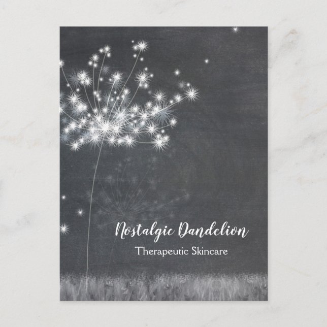 Carte Postale Tableau noir Dandelion Merci d'entreprise (Devant)