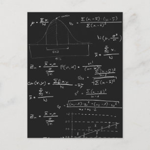 Carte Postale Tableau noir Statistiques