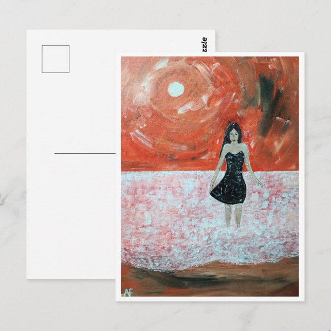 Carte Postale Tableau Oriental Sunset par Alfred Fox (Devant / Derrière)