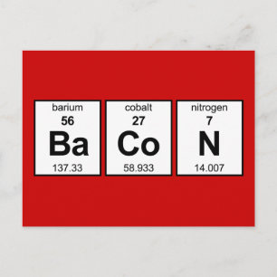 Carte Postale Tableau périodique BaCoN