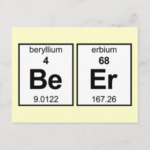 Carte Postale Tableau périodique BeEr