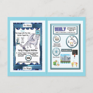 Carte Postale Tableau Périodique Dragon - Calcium