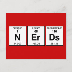 Carte Postale Tableau périodique NErDs