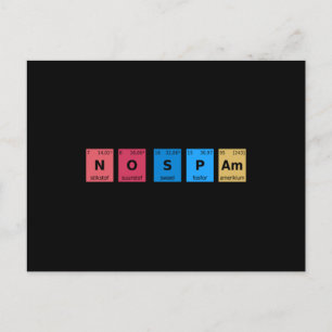 Carte Postale Tableau périodique sans spam
