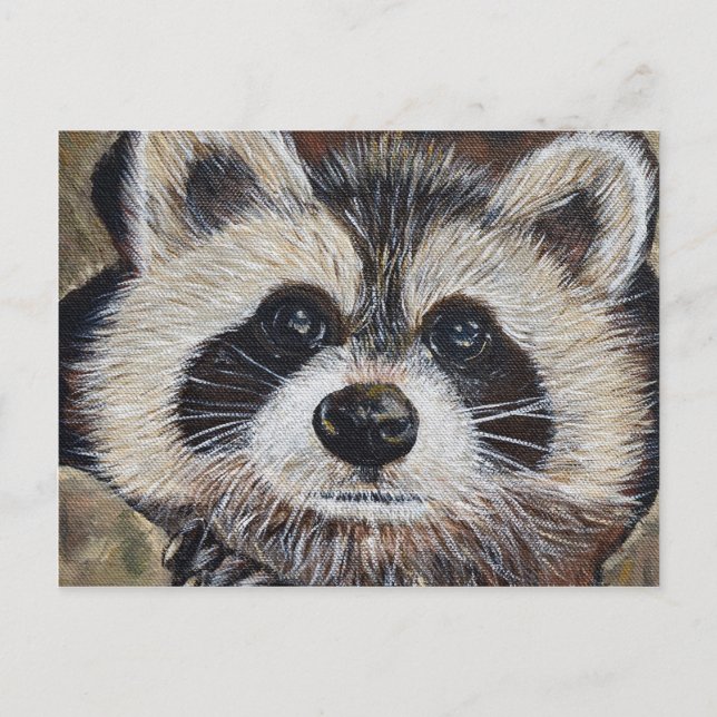Carte Postale Tableau Raccoon (Devant)