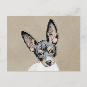 Carte Postale Tableau Rat Terrier - Cute Original Chien Art