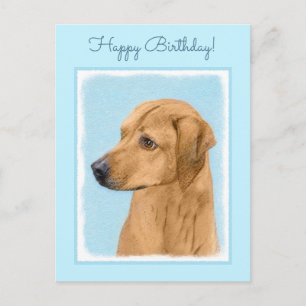 Carte Postale Tableau Rhodesian Ridgeback - Art Chien original