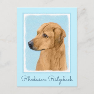 Carte Postale Tableau Rhodesian Ridgeback - Art Chien original