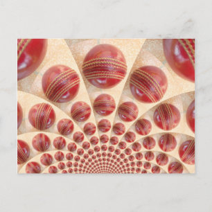 Carte Postale Tableau Rythmique de Balles de Cricket en Cuir : R