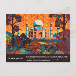 Carte Postale Tableau Tajmahal