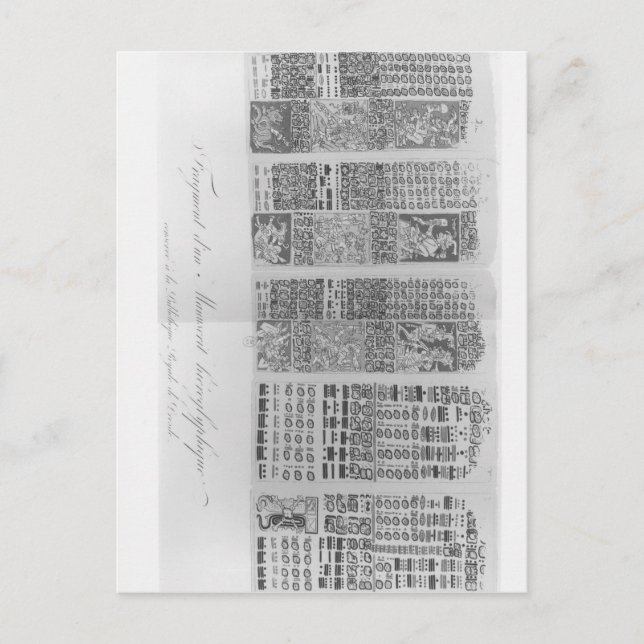 Carte Postale Tables astronomiques mayas avec éclipses (Devant)