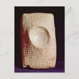 Carte Postale Tablet avec inscription cunéiforme