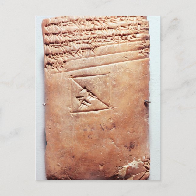 Carte Postale Tablette avec script cuneiform, c.1830-1530 BC (Devant)