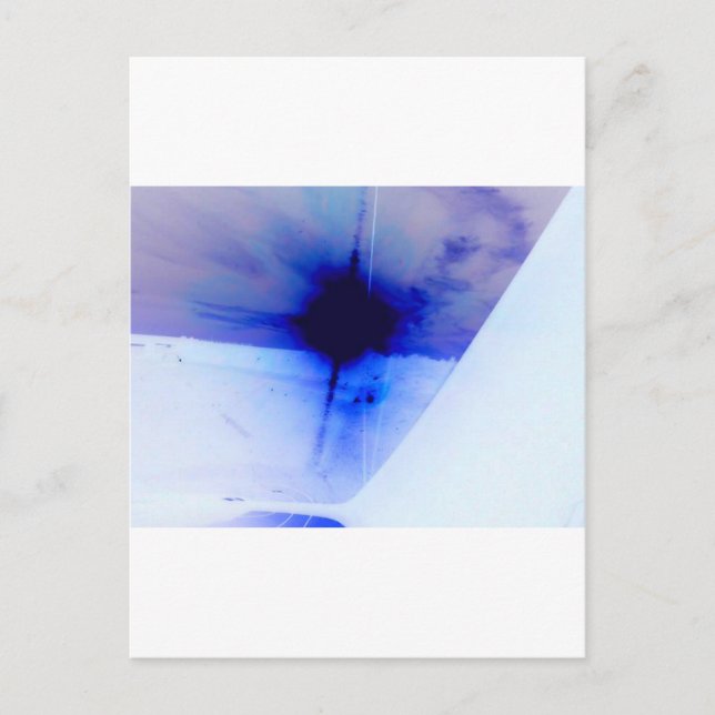 Carte Postale tache d'encre bleue et noire (Devant)