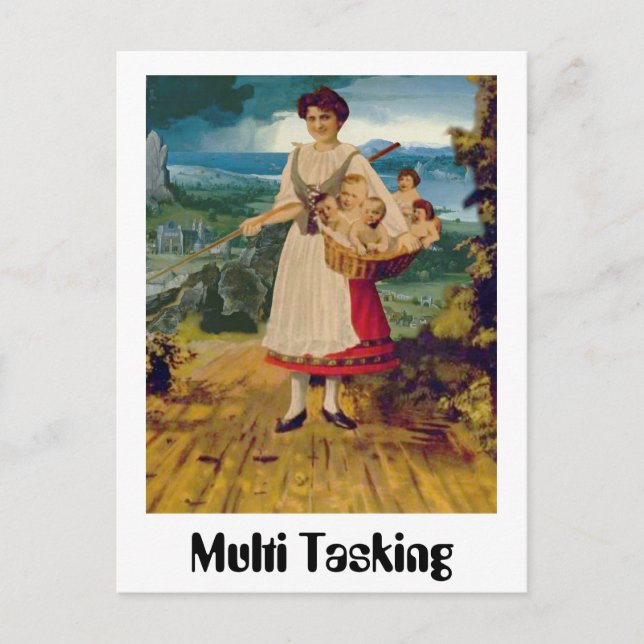 Carte Postale Tâche multitâche (Devant)