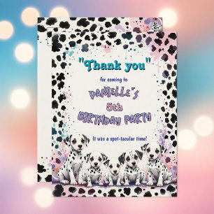 Carte Postale Tache-té Pastel Dalmatien Remerciements Incroyable