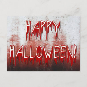 Carte postale tachée de sang pour un Halloween sou