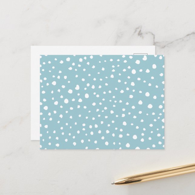 Carte Postale Taches de dalmatien bleues, Points de dalmatien, I (Devant/Arrière en situation)