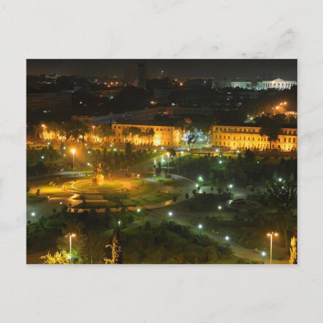 Carte postale Tachkent de nuit, Ouzbékistan (Devant)