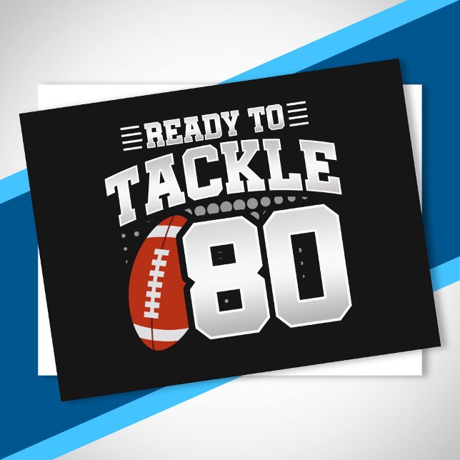 Carte Postale Tackle 80e anniversaire de 80 ans Couples (Créateur téléchargé)