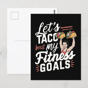 Carte Postale Taco ‘À propos de mes objectifs de remise en forme