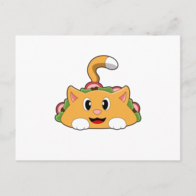 Carte Postale Taco chat (Devant)