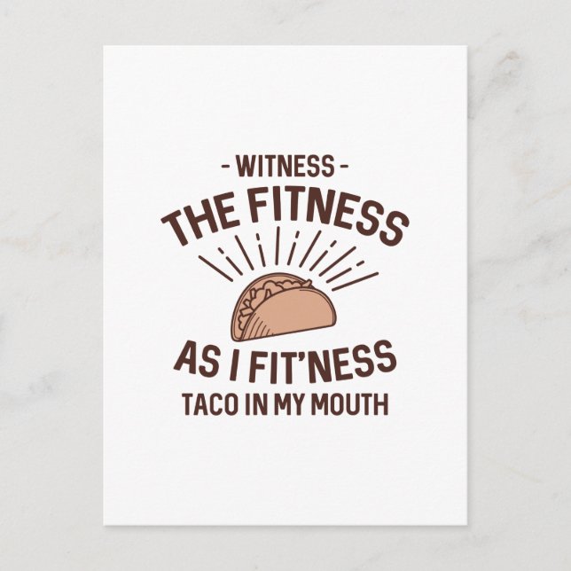 Carte Postale Taco Fitness (Devant)