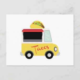 Carte Postale Taco Truck Food