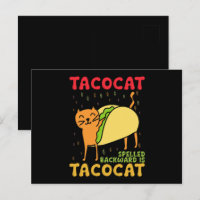 Tacocat Épelé à l'Envers Tacos Chats Cinco De Mayo