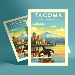 Carte Postale Tacoma vintage Washington