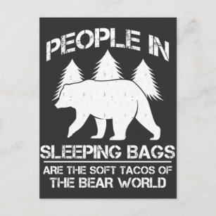 Carte Postale Tacos doux de l'ours Camping Nature Camper