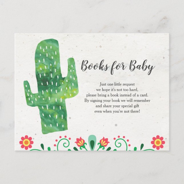 Carte Postale Tacos et Tutus Fiesta Baby showers Livres pour béb (Devant)