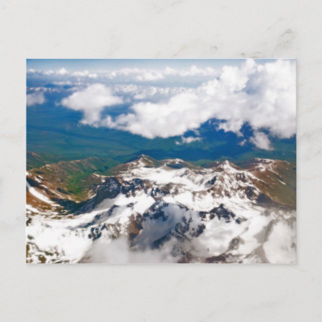 Carte Postale Tadjikistan - Survol des montagnes du Pamir (Devant)