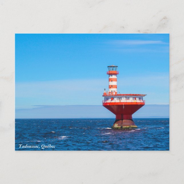 Carte Postale Tadoussac offshore lighthouse, Québec postcard (Devant)