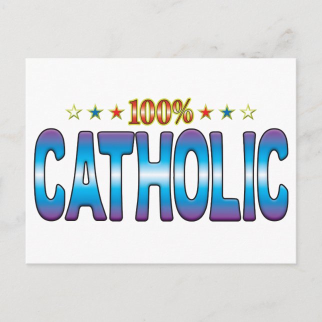 Carte Postale Tag étoile catholique v2 (Devant)