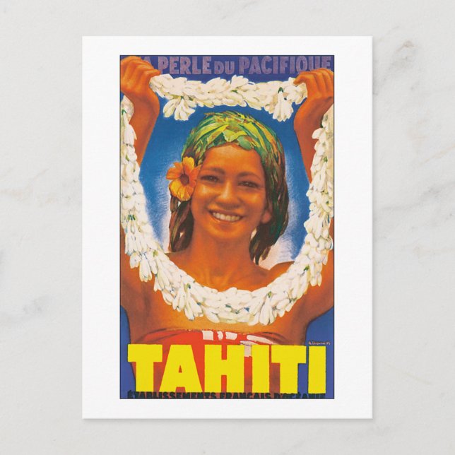 Carte Postale Tahiti ~ La Perle du Pacifique (Devant)