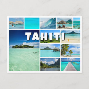 Carte Postale Tahiti photo souvenir collage